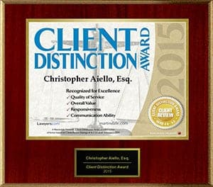 Chris Aiello -Client Distinction Award