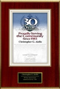 Chris 3o Year Award for Serving The Community